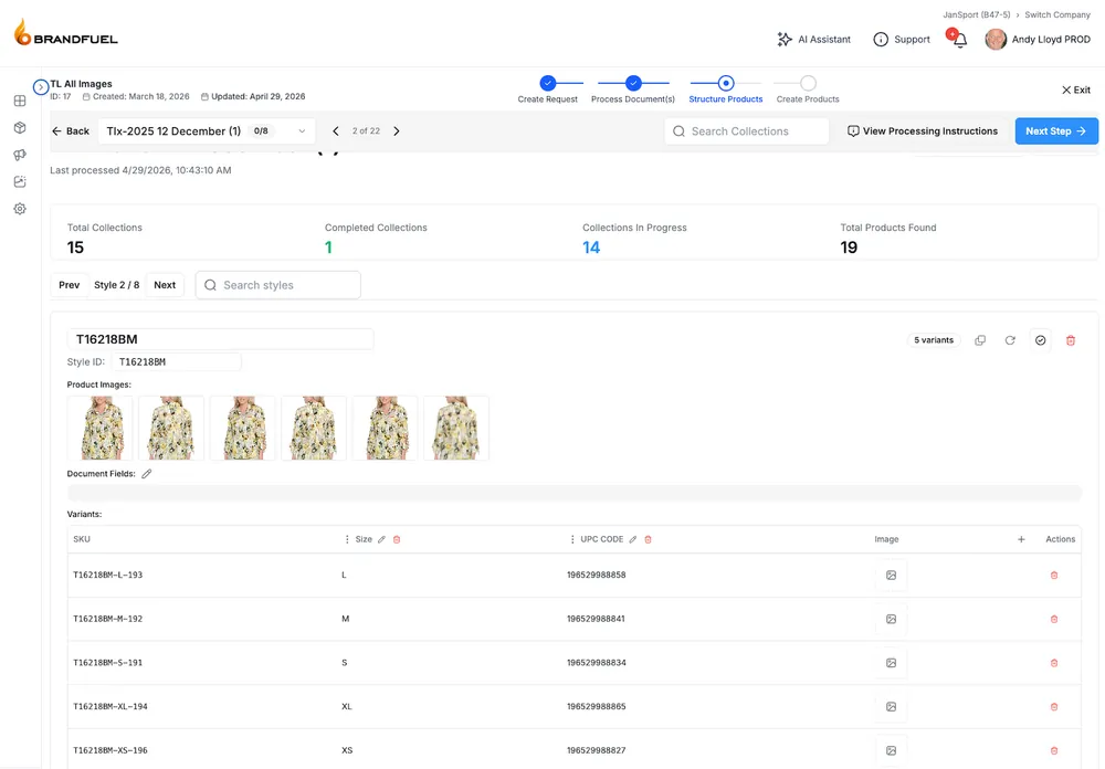Product Onboarding and Publishing Dashboard