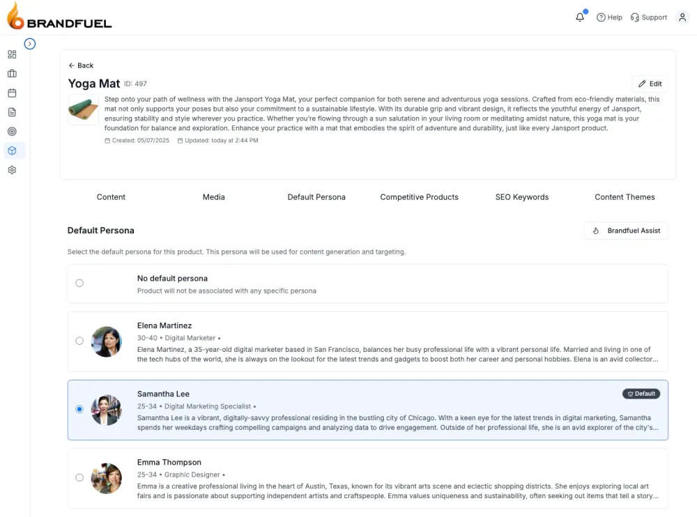 Dynamic Content Creation Dashboard