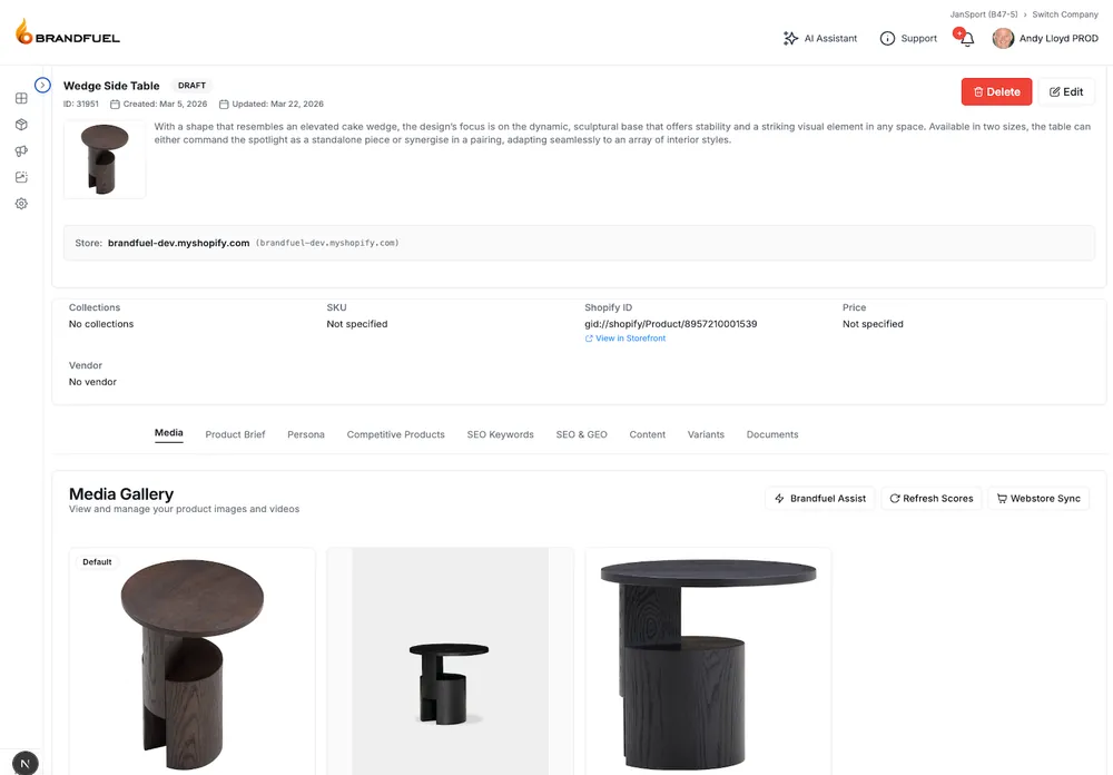 AI Powered Catalog Dashboard